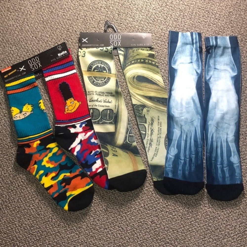 Bundle X3 Graphic Socks Hey Arnold! Money Bill X-Ray